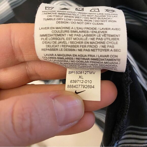 Nike Men’s Dri-FIT tour performing Polo shirt black stripe XL - Picture 6 of 10